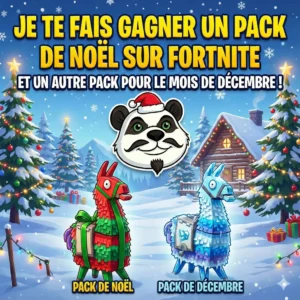 2 packs fortnite à gagner en décembre